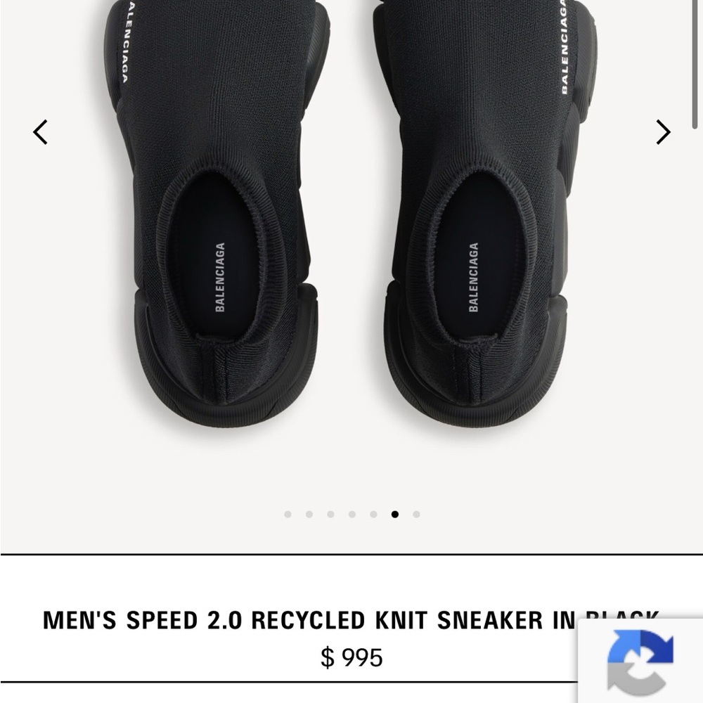 Balenciaga Men's Black Knit Sneakers